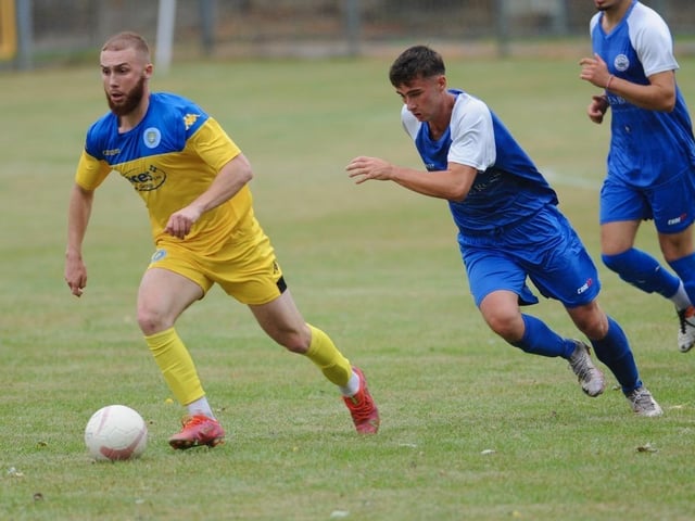 Shoreham FC take on Epsom and Ewell FC in a pre-season friendly at Middle Road