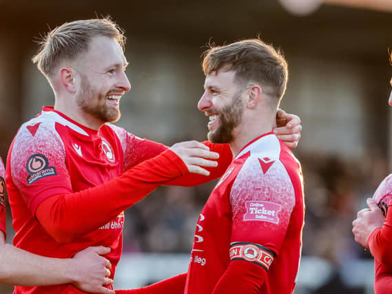 Action from Eastbourne Borough's win over Hungerford Town in the National League South