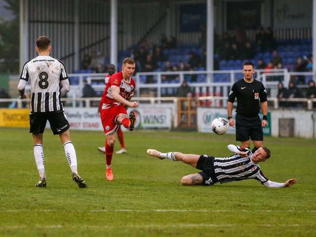 Action from Eastbourne Borough's visit to Bath City in National League South