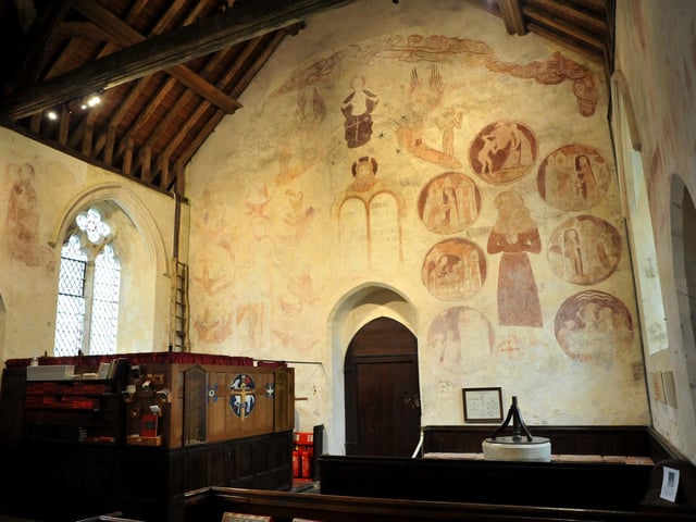 St George's Church in Trotton have placed permission for the restoration of 14th century paintings at the church. Pic S Robards SR2303071