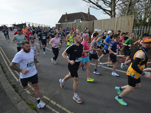 Action in the 2026 Hastings Half Marathon