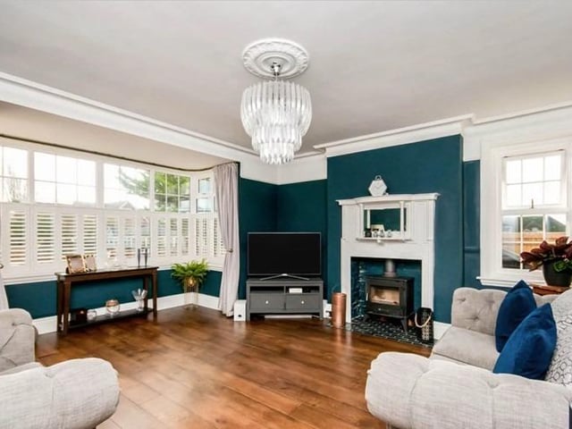 The property consists of a front porch and beautiful period entrance hallway with stairs leading to the second floor. A spacious lounge, large dining room, and a stunning fitted kitchen with island.