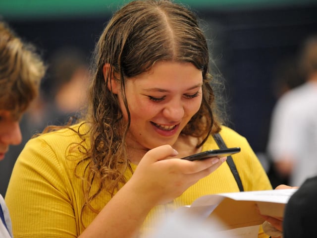 GCSE results day at The Sir Robert Woodard Academy, Lancing