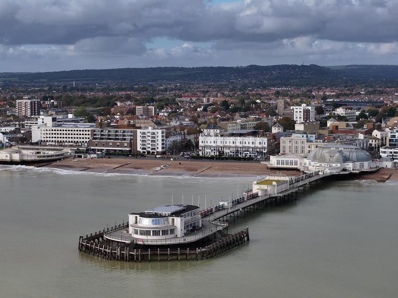Drone photos show a deserted Worthing Pier which has closed indefinitely for safety reasons.