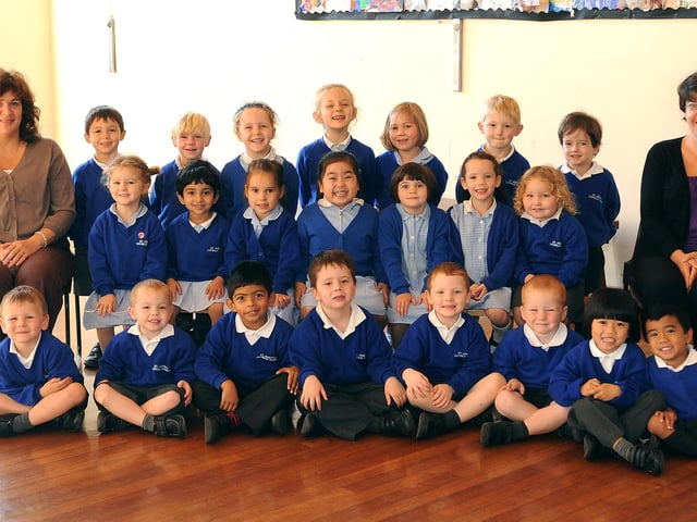 New reception pupils at St Joseph's Catholic Primary School, Haywards Heath, in 2010