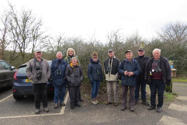 Birdwatchers speak out as plan for 400 homes in Pagham set to displace wildlife. Pictured: Bernie Forbes, Dorian Mason, Tracy Bain, Chris Janman, Andy House, Nikki Roadhouse, Chris Wild, Les Phillips, Jim Weston.