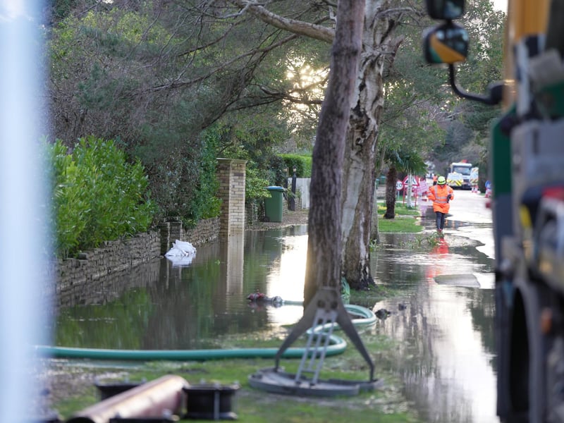There have been reports of a flooded street at the Aldwick Bay Estate