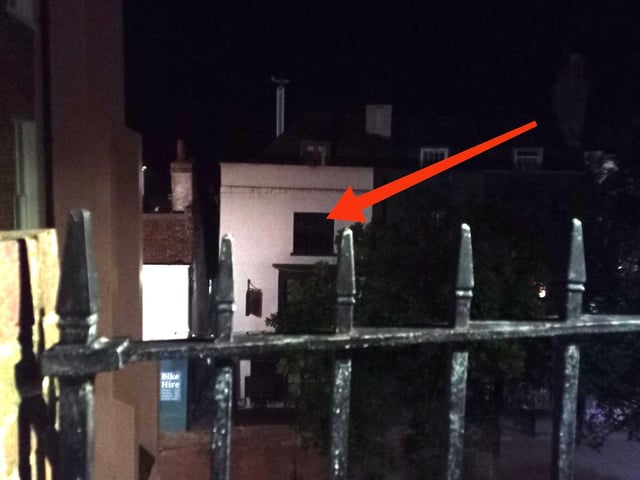 It is thought the shot was fired from this high walk-way opposite
