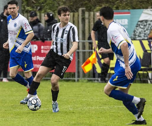 Action between Peacehaven & Telscombe and Haywards Heath Town in the final SCFL premier game of the 23-24 season