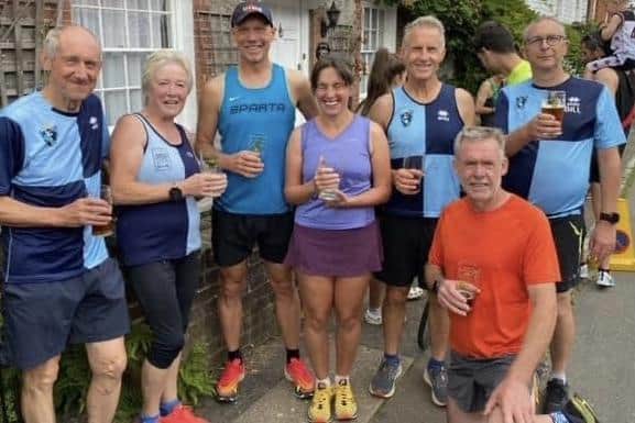 BH Runners John, Kim, Jamie, Emma, Oliver, Trevor and Bill at the Kings Head Canter 5k