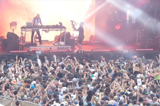 Fatboy Slim performed on Brighton seafront last night (July 21) in front of thousands of fans. Photo taken from a video from Eddie Mitchell.