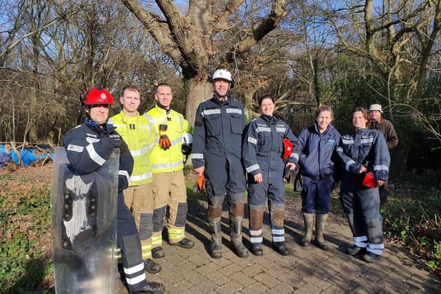 The rescue team who saved the stag