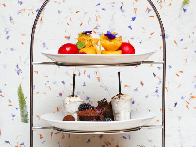 The pretty afternoon tea at Terre à Terre