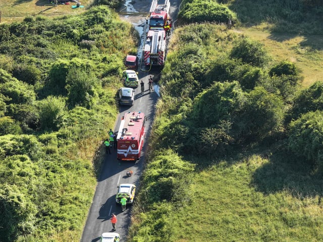 Fire crews worked ‘throughout the night’ to bring a wildfire under control at a beauty spot in Sussex.
