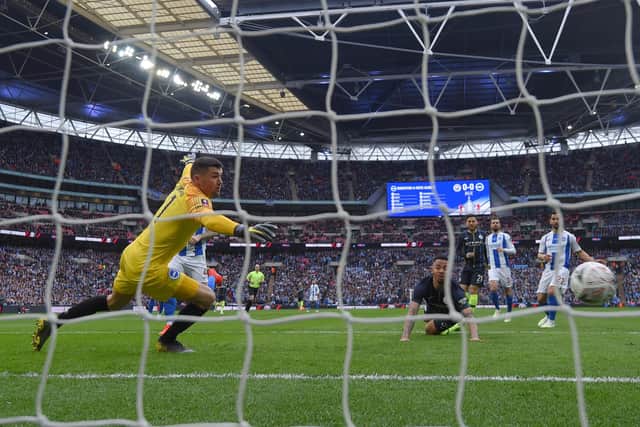 Chris Hughton’s men but in a valiant display at the home of football against one of the best sides English football has ever seen in 2019. (Photo by Mike Hewitt/Getty Images)