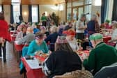 The Christmas Day lunch in full swing