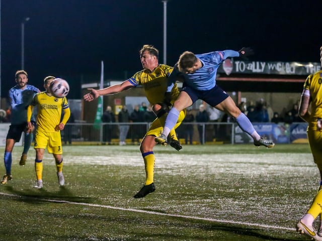 Action from Eastbourne Borough's 3-1 defeat at home to Havant and Waterlooville in National League South