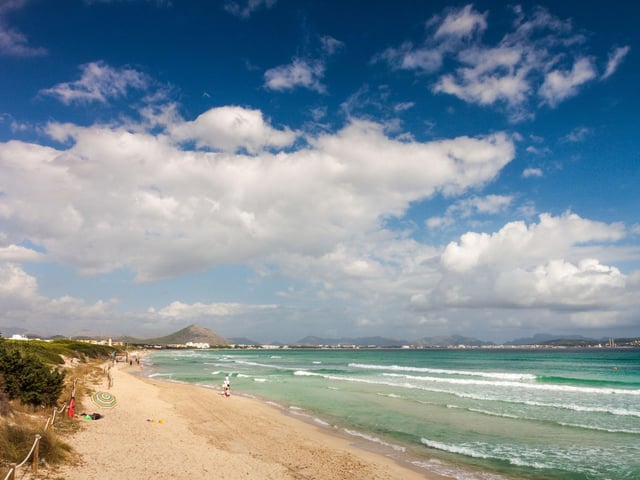 The Spanish island of Majorca has always been a top destination for Scottish tourists, thanks to beaches like Playa de Muro. "Playa de Muro has a wonderful, sandy beach with a warm, clear turquoise sea. Ideal for children because of its gentle, shallow waters", said one reviewer.