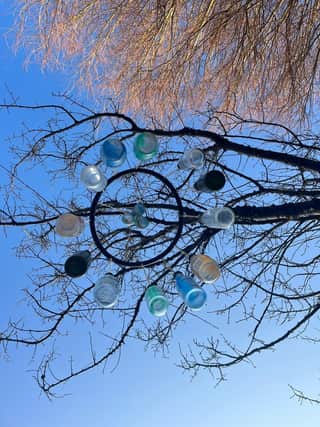 Wacky Waste trail comes together at Paradise Park with the completion of this wind chime made from recycled material