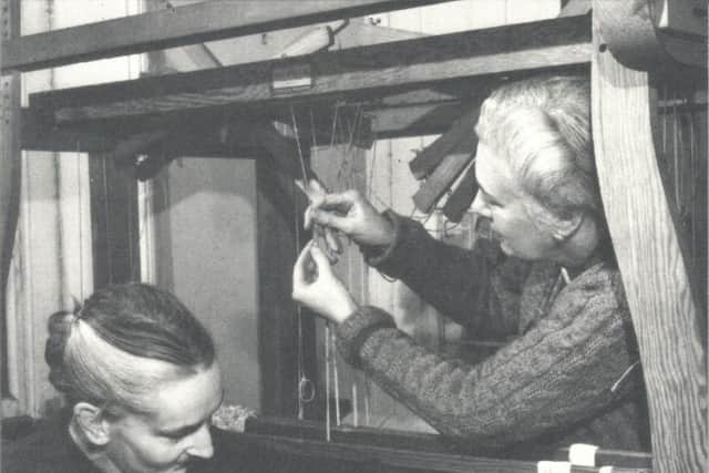 Bourne and Allen - Hilary and Barbara setting up a loom (used in The Lady 1951)