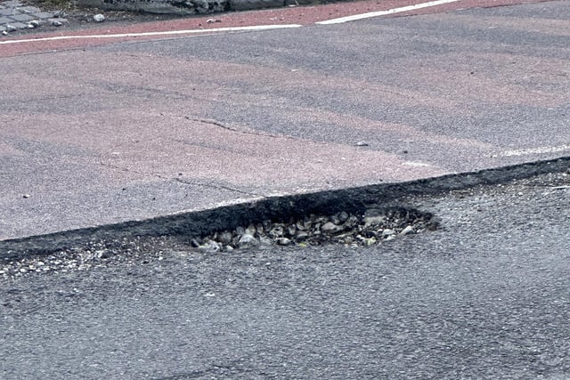 Potholes in Victoria Drive.