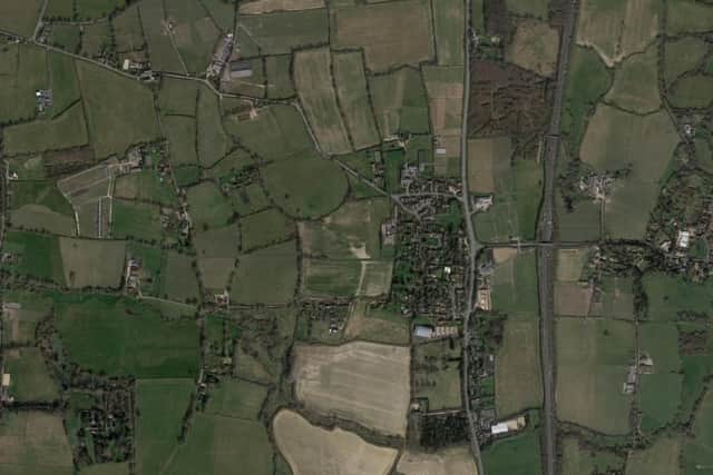 DM/22/2416: Land South Of Henfield Road, Albourne. Outline planning permission for the erection of up to 120 residential dwellings including 30% affordable housing, public open space and community facilities. All matters are reserved except for access. (Photo: Google Maps)