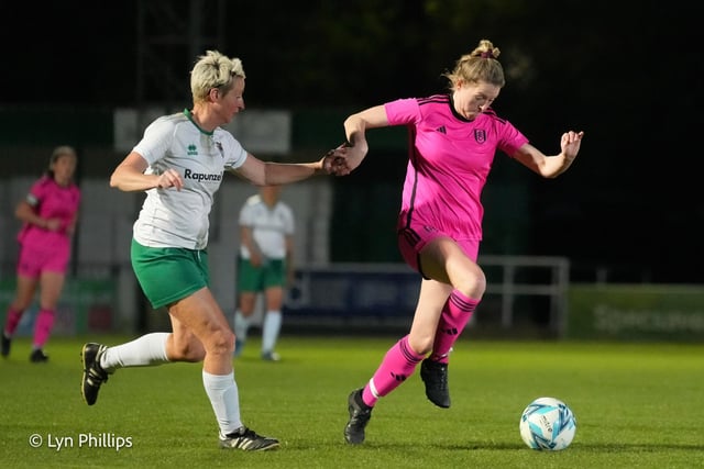 Action from the Rocks Women's team's cup tie v Fulham