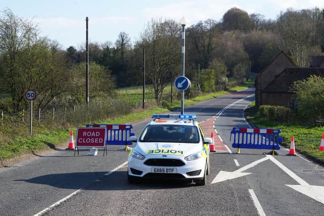 The A29 at Bury Hill was closed on Saturday afternoon, April 15, after reports of an accident. Photo: Sussex News and Pictures