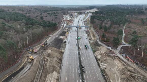 The M25, which had been closed over the weekend for the first time ever, has reopened ahead of schedule. Photo: National Highways