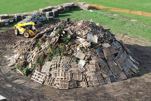 Littlehampton bonfire being built ahead of the big event on Saturday, October 24, 2026