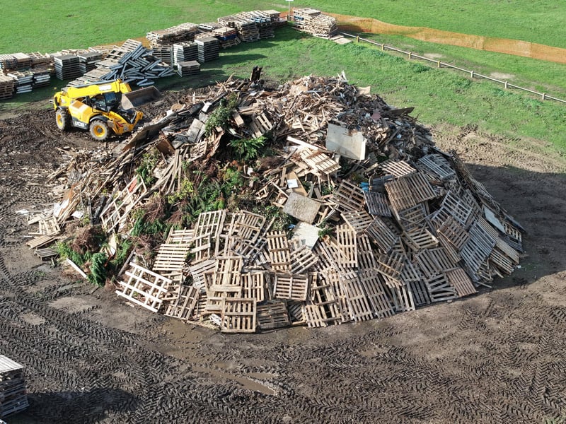 Littlehampton bonfire being built ahead of the big event on Saturday, October 24, 2026