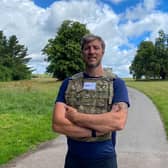 Richard French, from Littlehampton, is running 100 miles in full body armour to raise money for SSAFA, the Armed Forces charity.