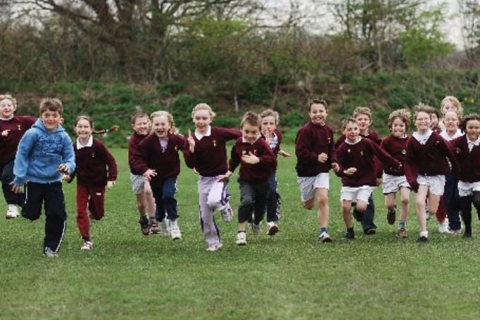 Kingsham Primary School’s Year 3 pupils join in the Sport Relief effort in 2008