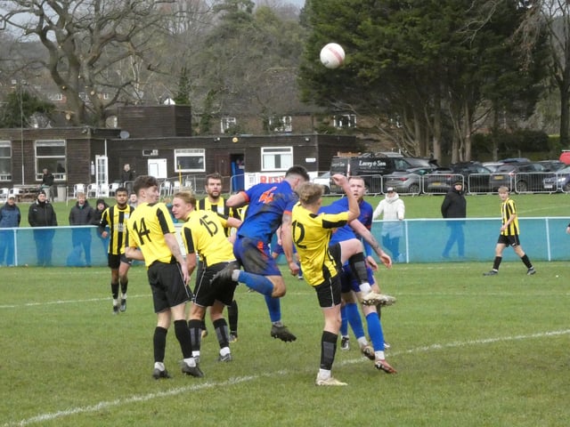 Action from Eastbourne United v Bexhill United, Steyning v Horsham YMCA and Midhurst v Loxwood in the SCFL