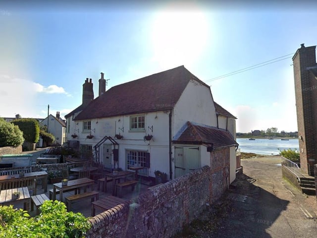 The Anchor Bleu at Bosham, near Chichester, is a traditional pub offering great views of Chichester Harbour. It is rated 4.5 from more than 1,200 reviews