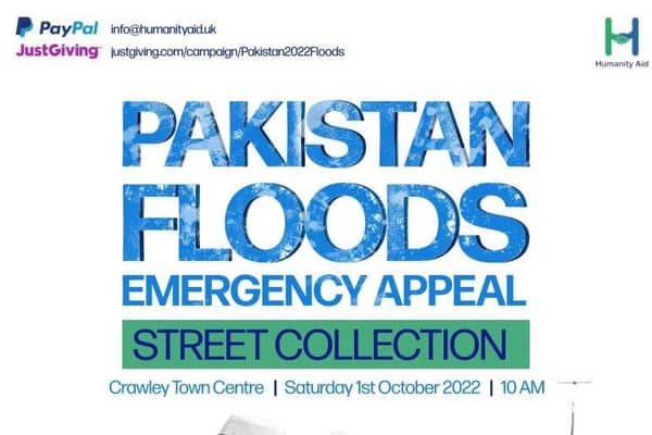 Crawley councillor organises street collection for victims of Pakistan's floods
