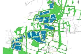 Layout of proposed solar farm, Cowfold. Image: The Environmental Dimension Partnership Ltd/Horsham District Council planning portal