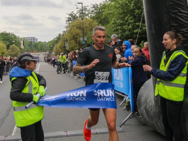 James Westlake was the first runner home in this year's Run Gatwick Half Marathon | Picture: Grant Mansfield/Mansfield Media