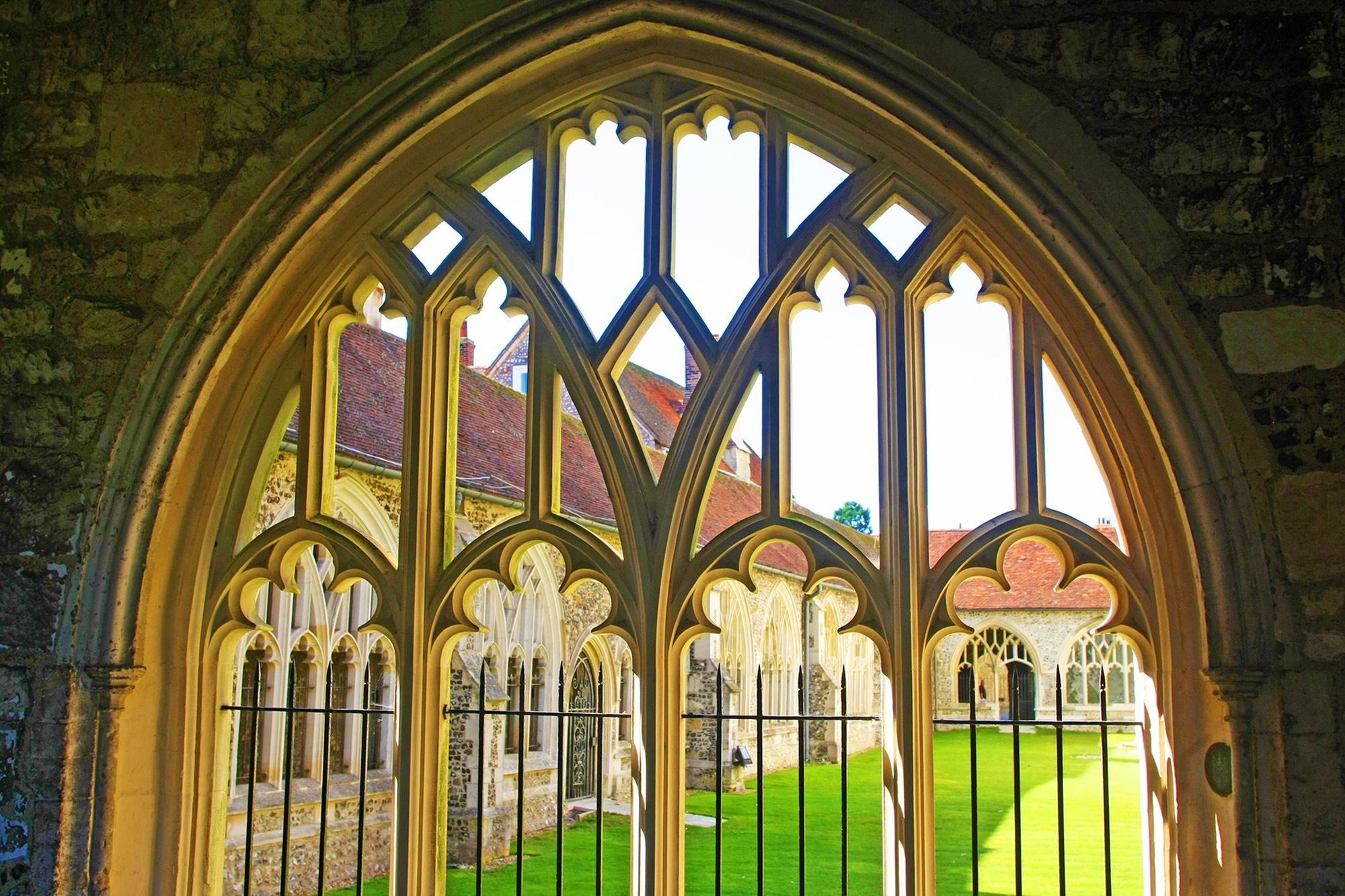 The Cloisters at Chichester Cathedral are unique, as they centre on the south transept, and they include the Dark Cloister, a fascinating piece of history that is often missed by visitors
