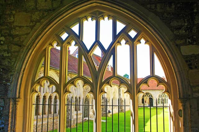The Cloisters at Chichester Cathedral are unique, as they centre on the south transept, and they include the Dark Cloister, a fascinating piece of history that is often missed by visitors
