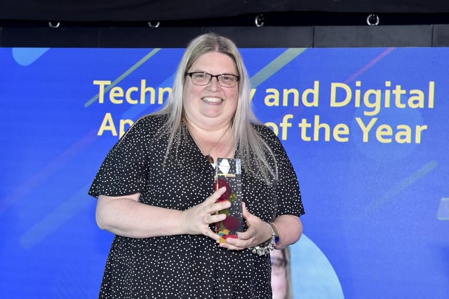 Pictured is: Nicola Sawdy of St Paul's Catholic Primary School and Nursery, winner of the Technology & Digital Apprentice of the Year award.