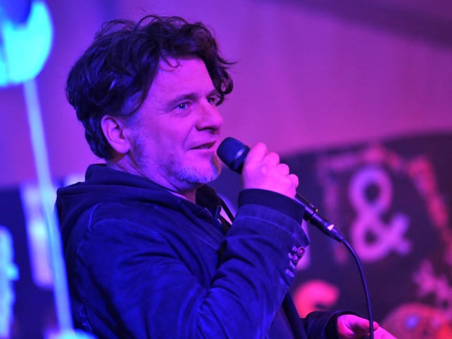 David O'Connell, Original Allstars Music founder, at Moon & Stars Winterfest at Coronation Green, Shoreham.