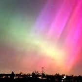 The aurora borealis pictured over Burgess Hill
