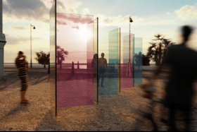 Generated images of what the installation will look like. Photo: East Sussex County Council