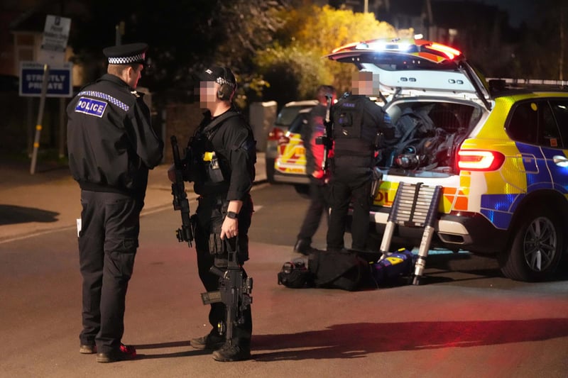 Police at the scene in Worthing. Picture: Sussex News and Pictures