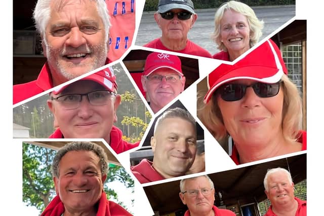 A collage of a selection of players at Arundel Pétanque Club