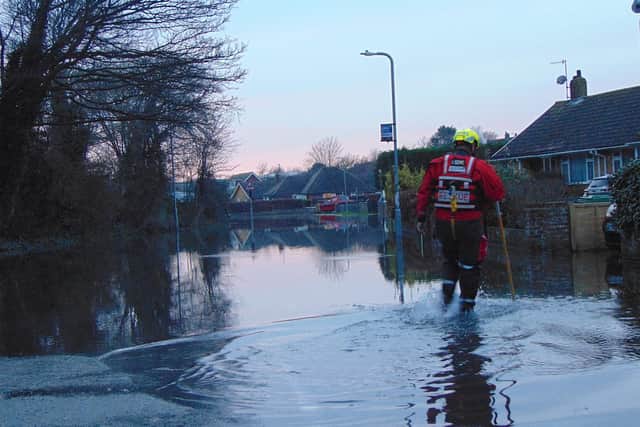 Denton floods, East Sussex Fire and Rescue Service (ESFRS) attend the scene.