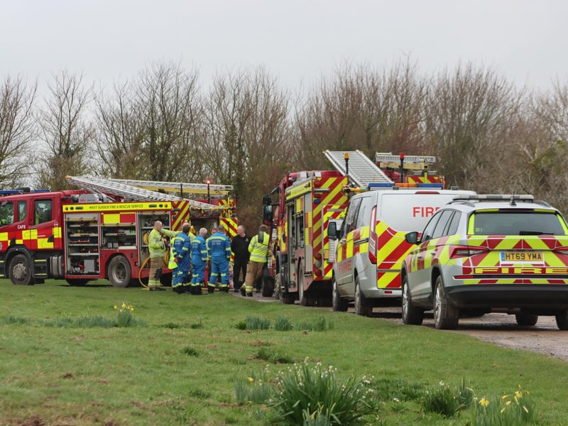 The emergency services came out in force to rescue a family who became stuck in the mud in West Wittering over the weekend.