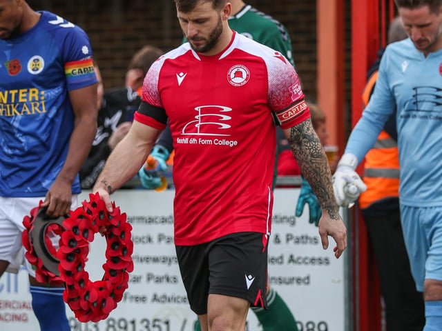 Pre-match service and minute’s silence precedes Eastbourne Borough's narrow 1-0 home win over St Albans City in the National League South