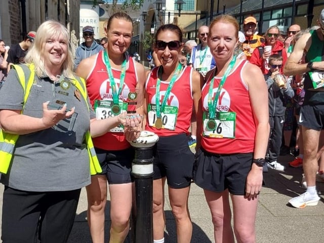 Presentations at the Hastings Runners five-mile race